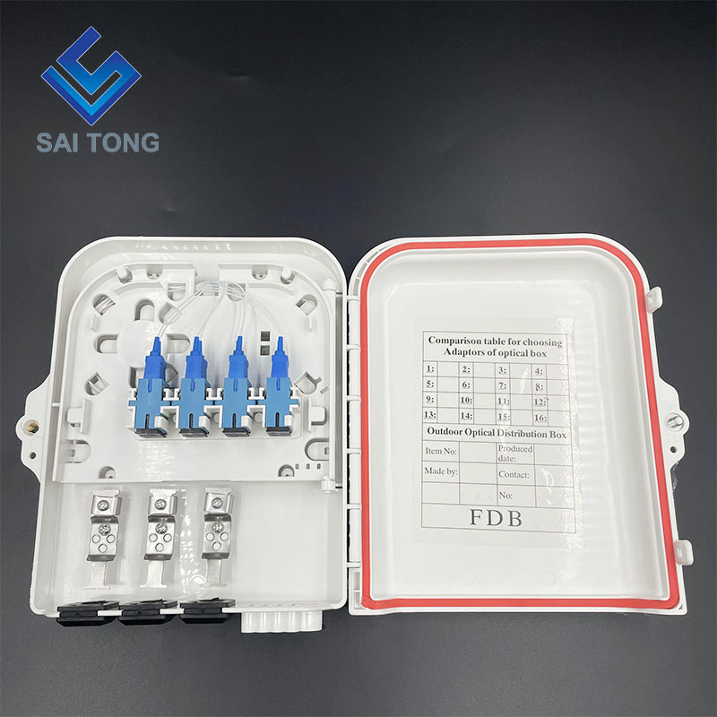 Fabriksförsörjning 8 kärnor ftth box plc splitter 1 8 optisk distributionsbox 8 portar NAP för fiberoptisk utrustning