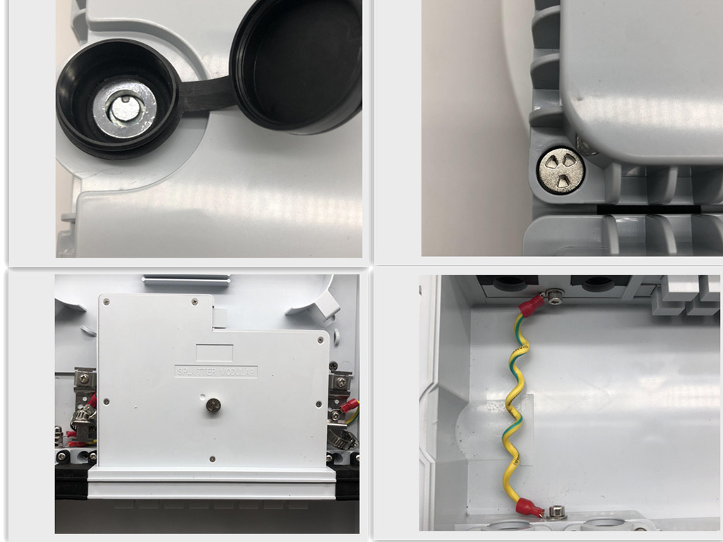 Indonesien stil med två dörrar 3 i 16 ut fiber distributionslåda 16 kärnor 2 st 2*8 Plc Splitter optisk distributionspunkt