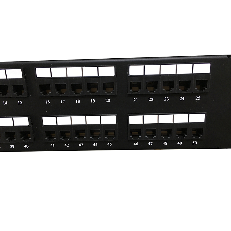 2U 19'' 50 Ports RJ11 Krone Jackor, Stålfäste Cat3 Patch Panel Blank Oskärmad utp Cat3 RJ11 Patch panel