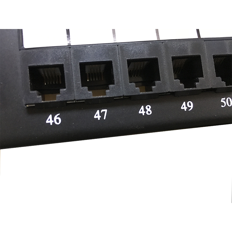 2U 19'' 50 Ports RJ11 Krone Jackor, Stålfäste Cat3 Patch Panel Blank Oskärmad utp Cat3 RJ11 Patch panel