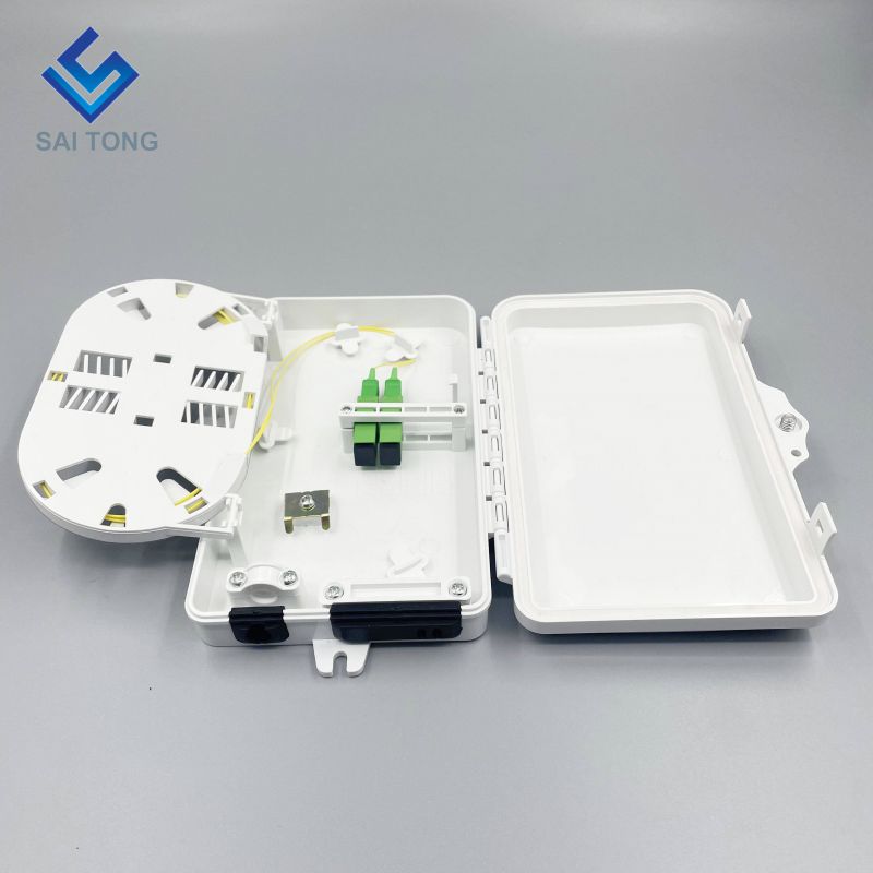 IP65 Supply 1/2-ports mini FTTH optisk fiberbox utomhusplast 2-kärnig fiberterminalbox med SC LC-adapter