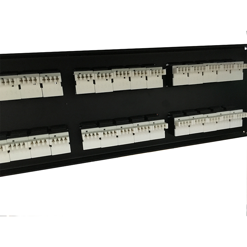 2U 19'' 50 Ports RJ11 Krone Jackor, Stålfäste Cat3 Patch Panel Blank Oskärmad utp Cat3 RJ11 Patch panel