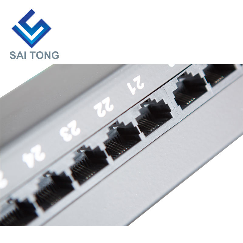 1U 19'' 25 Ports RJ45 Krone Jackor, Stålfäste Cat6 Patch Panel Blank Oskärmad utp Cat5e CAT5 RJ45 Patch panel